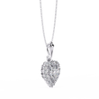 Heart Shape Lab Grown Diamond Halo Pendant Necklace - View 8