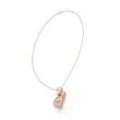 Heart Shape Leaf Inspired Lab Grown Diamond Pendant Necklace - View 8