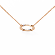 Round Cut Lab Grown Diamond Open Circle Halo Pendant - View 9