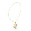 Round Diamond Floral Geometric Lab Grown Necklace - View 7