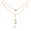 Layered Emerald Cut Moissanite Pendant Y Necklace - View 5