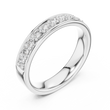 Channel Set Round Moissanite Diamond Eternity Ring For Women - View 4