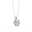 Round Moissanite Diamond Solitaire Pendant with Six Prong Setting - View 7