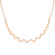 Curved Wave Bar Lab Grown Diamond Pave Necklace - View 9