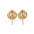 Luxury Lab Created Pear Shaped Halo Stud Earrings Perfect for Special Occasions - View 8
