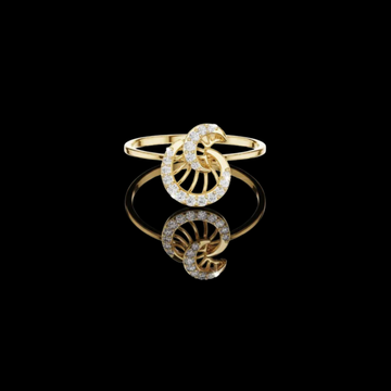 Spiral Swirl Round Cut Moissanite Diamond Pave Engagement Ring