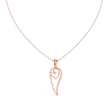 Abstract Spiritual Silhouette Charm Pendant with Round Lab Grown Diamond - View 8