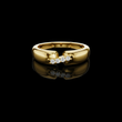 Round Cut Lab Grown Diamond Men's Modern Split Shank Gold Band
