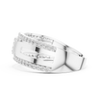 Round Cut Lab Grown Diamond Men's Modern Side Cutout Architectural Wedding Band - View 12