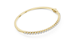 Slim Round Lab Diamond Hinged Bangle Bracelet for Women - View 7