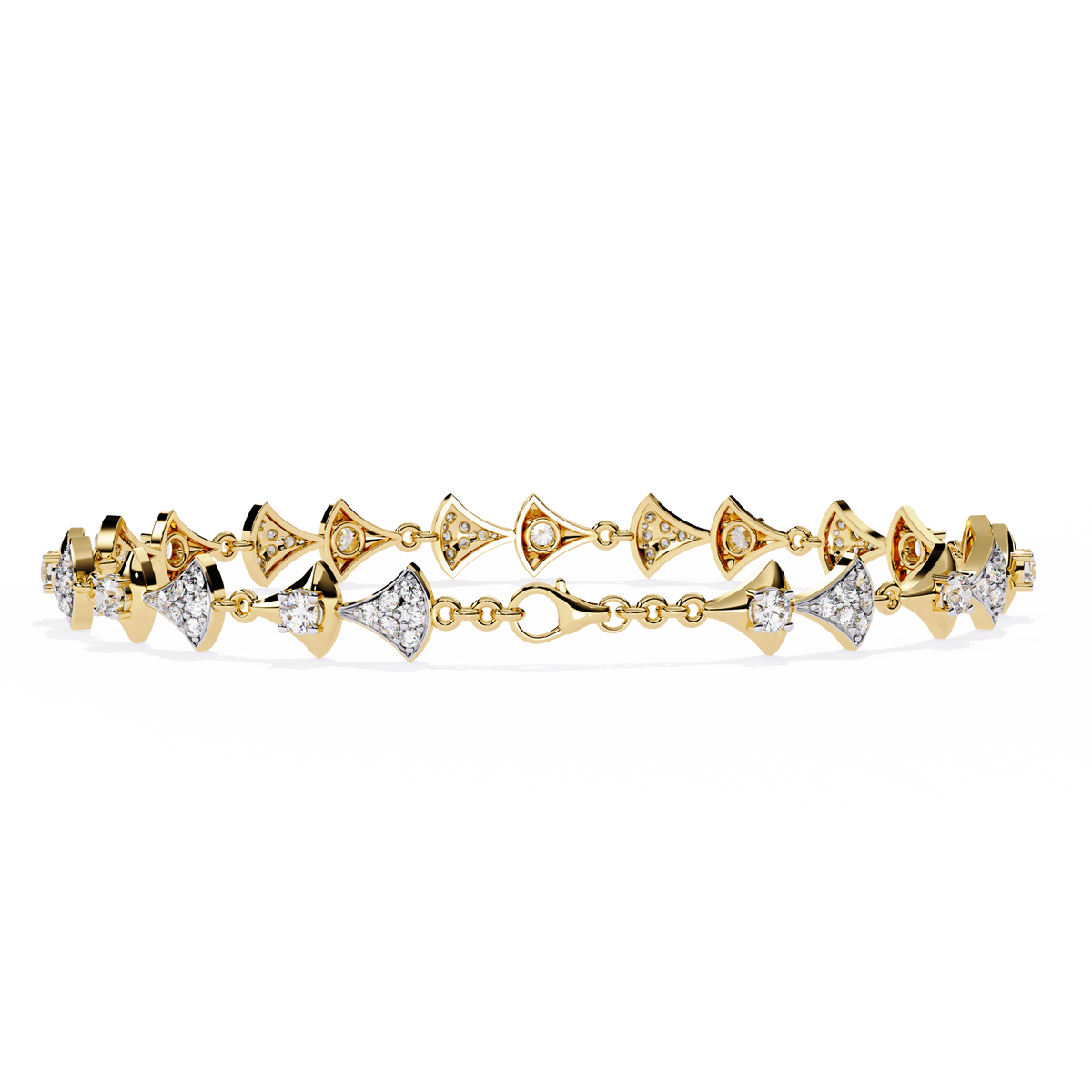 Round Cut Lab Diamond Bracelet Custom Design - View 5