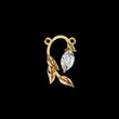 Nature Inspired Marquise Lab Diamond Leafy Pendant