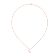 Crescent Moon Pendant with Pave Round Moissanite Diamond - View 11