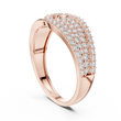 Round Cut Lab Grown Diamond Men's Oval Shield Pave Accent Wedding Ring - View 8