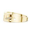 Round Cut Lab Grown Diamond Men's Modern Openwork Orbital Cutout Engagement Ring - View 10