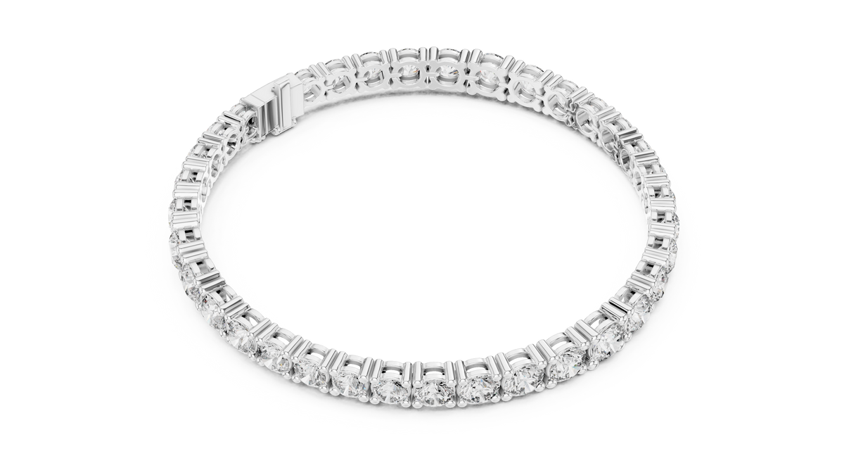 Round Moissanite Diamond Tennis Bracelet For Her Jewelry - View 9