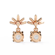 Stunning Lab Created Diamond Baguette and Round Brilliant Harmony Earring - View 5