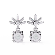Stunning Lab Created Diamond Baguette and Round Brilliant Harmony Earring - View 6