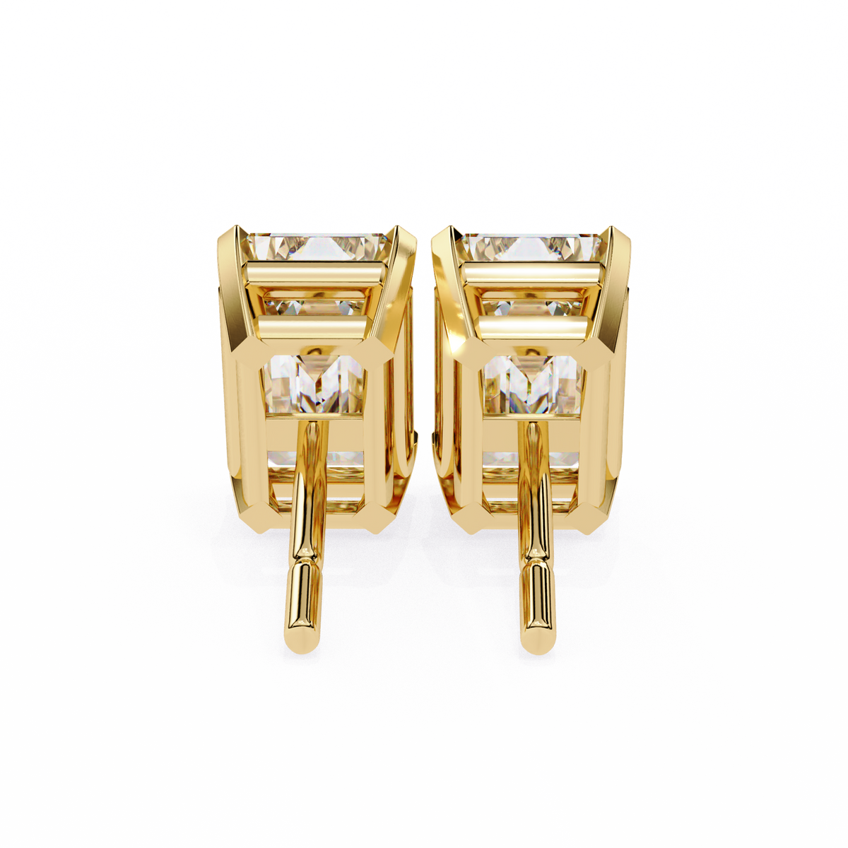 Stunning Lab Diamond Emerald Cut Earrings Crafted with Care Designed to Dazzle For Her - View 5