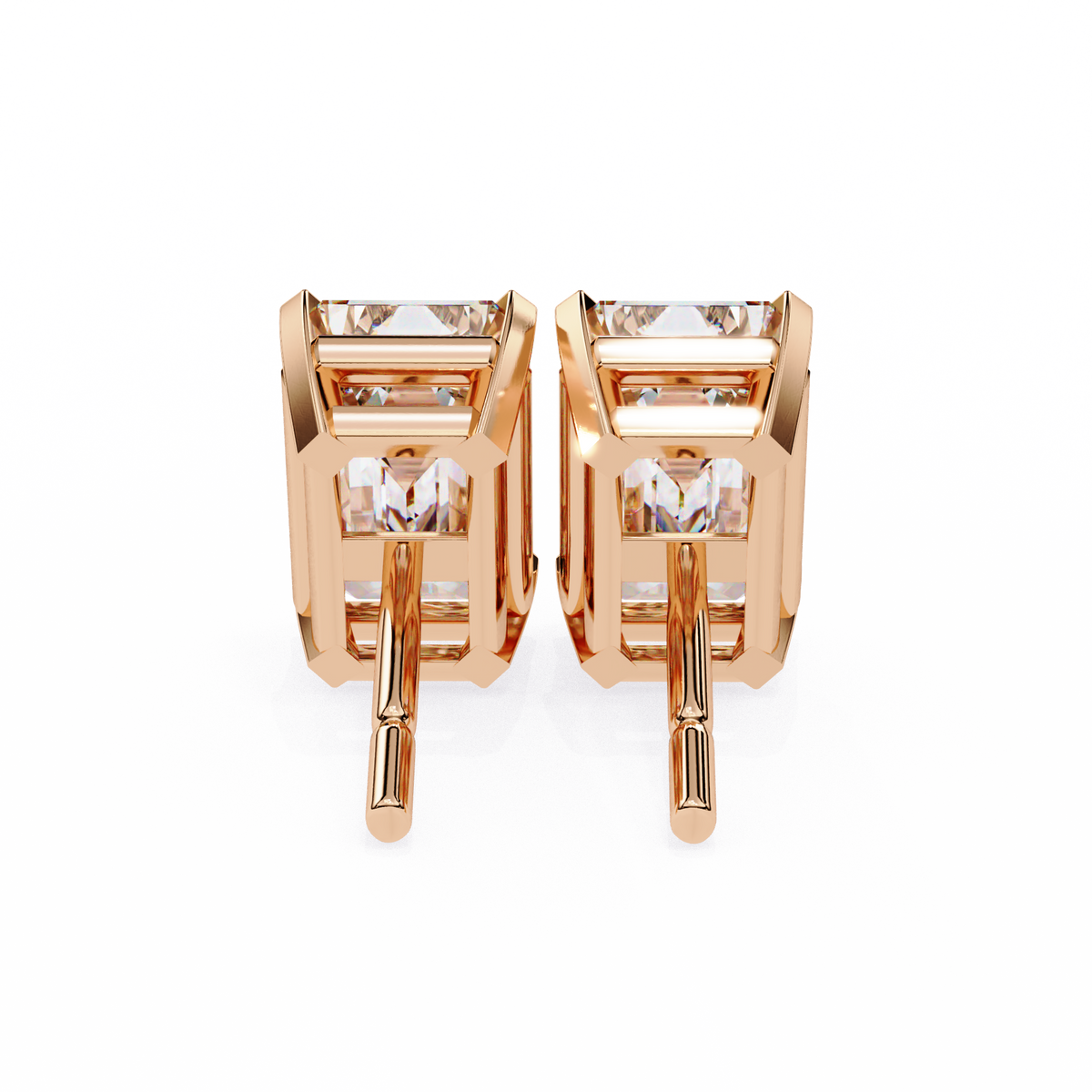 Stunning Lab Diamond Emerald Cut Earrings Crafted with Care Designed to Dazzle For Her - View 6