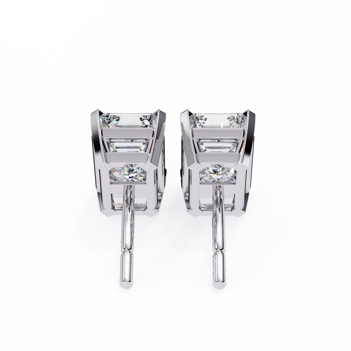 Stunning Lab Diamond Emerald Cut Earrings Crafted with Care Designed to Dazzle For Her - View 7