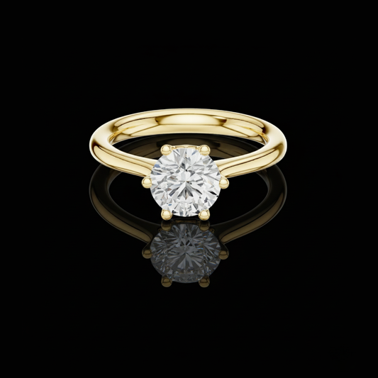 Stunning Round Cut Lab Diamond Engagement Ring