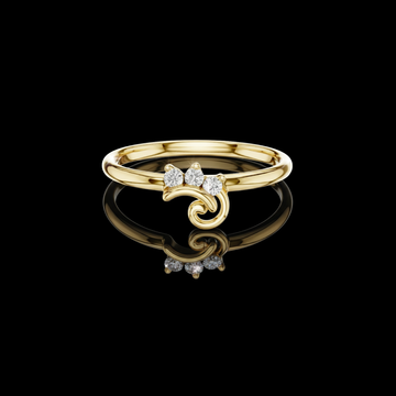 Swirl Lab Diamond Cluster Minimalist Ring For Women