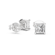 Signature Princess Cut Moissanite Diamond Stud Earrings Premium Square Design - View 7