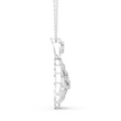 Round Diamond Pear Drop Openwork Lab Grown Necklace - View 6