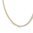 Round Cut Lab Grown Diamond Tennis Necklace - View 6