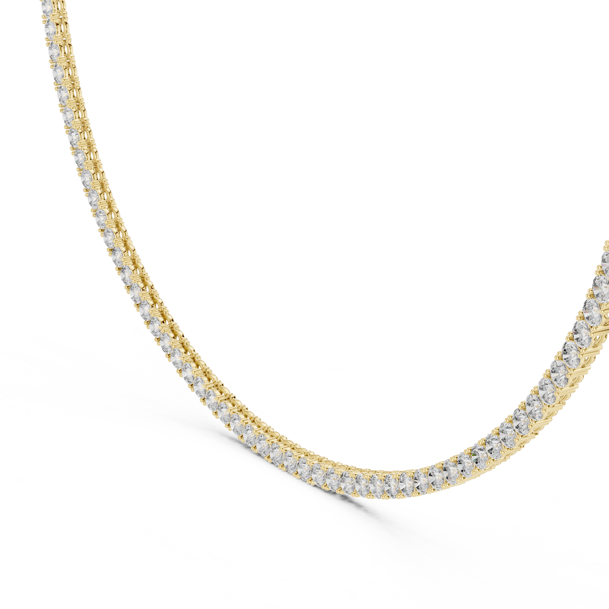 Round Cut Lab Grown Diamond Tennis Necklace - View 6