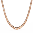 Round Cut Moissanite Diamond Tennis V Necklace - View 9