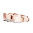 Round Cut Lab Grown Diamond Men's Two Side Channel Set Gold Band - View 9