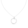 Spiral Hardware Pattern Statement Pendant with Round Moissanite Diamond - View 9