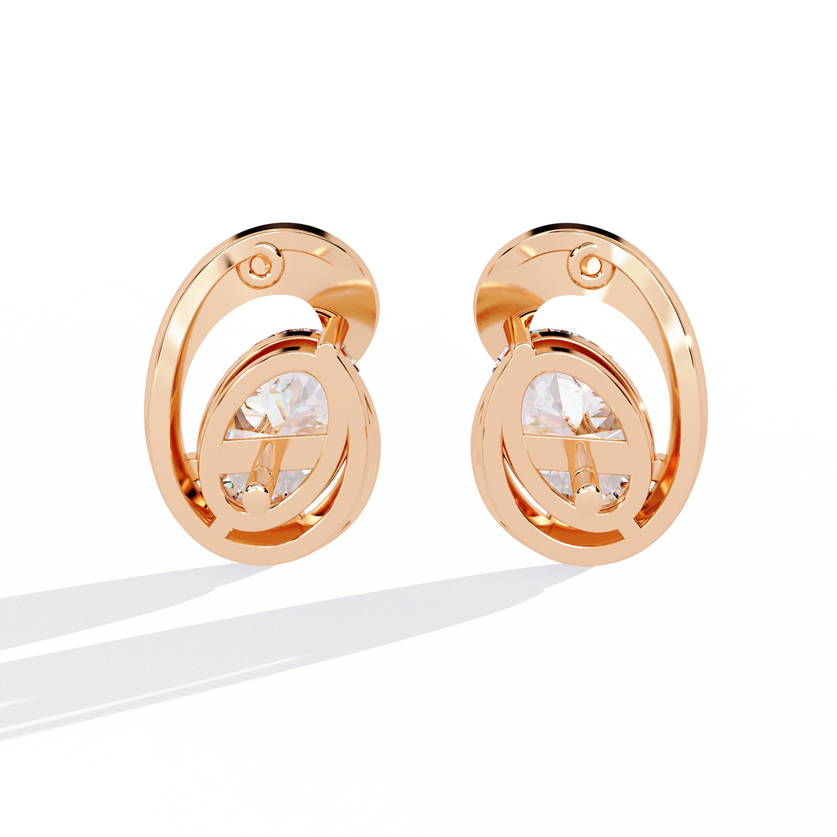 Stunning Oval Cut Moissanite Diamond Stud Earrings for Every Occasion - View 8
