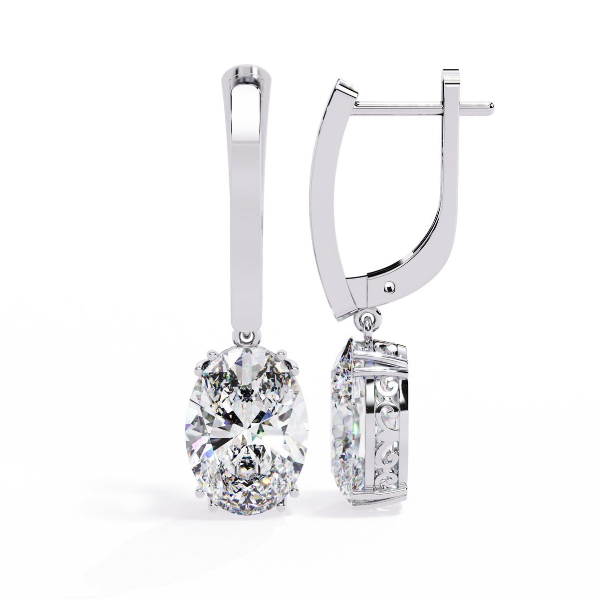 Best Oval Lab Grown Diamond Earrings Perfect Anniversary, Birthday & Bridal Gift - View 6