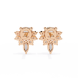 Sustainable Sparkle Top Luxury Round Cut Lab Grown Diamond Earring For Soft Corner - View 6
