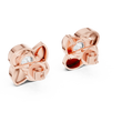 Interwoven Floral Design Round Lab Diamond Stud Earrings - View 8