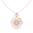 Filigree Open Work Round Moissanite Diamond Pendant Necklace - View 2
