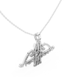 Spiritual Jai Shree Shyam Bow Arrow Om Moissanite Diamond Pendant - View 9