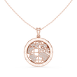 Inspirational Earth Motif Statement Charm Featuring Round Lab Grown Diamond - View 2