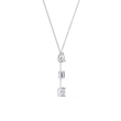 Three Mix Shape Lab Grown Diamond Drop Pendant Necklace - View 4
