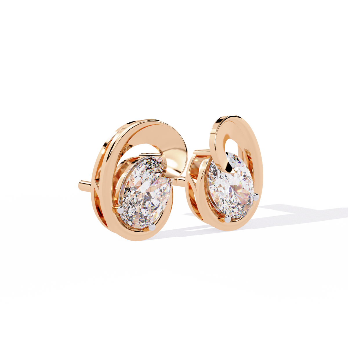 Stunning Oval Cut Moissanite Diamond Stud Earrings for Every Occasion - View 5