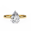 Timeless Teardrop Pear Lab Diamond Solitaire Engagement Ring - View 2