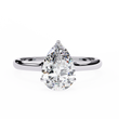 Timeless Teardrop Pear Lab Diamond Solitaire Engagement Ring - View 4