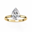 Timeless Teardrop Pear Lab Diamond Solitaire Engagement Ring - View 5