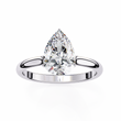 Timeless Teardrop Pear Lab Diamond Solitaire Engagement Ring - View 7