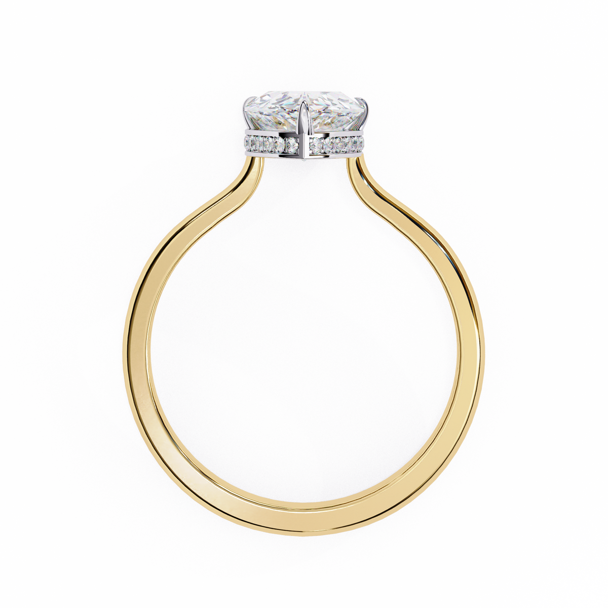 Timeless Teardrop Pear Lab Diamond Solitaire Engagement Ring - View 8