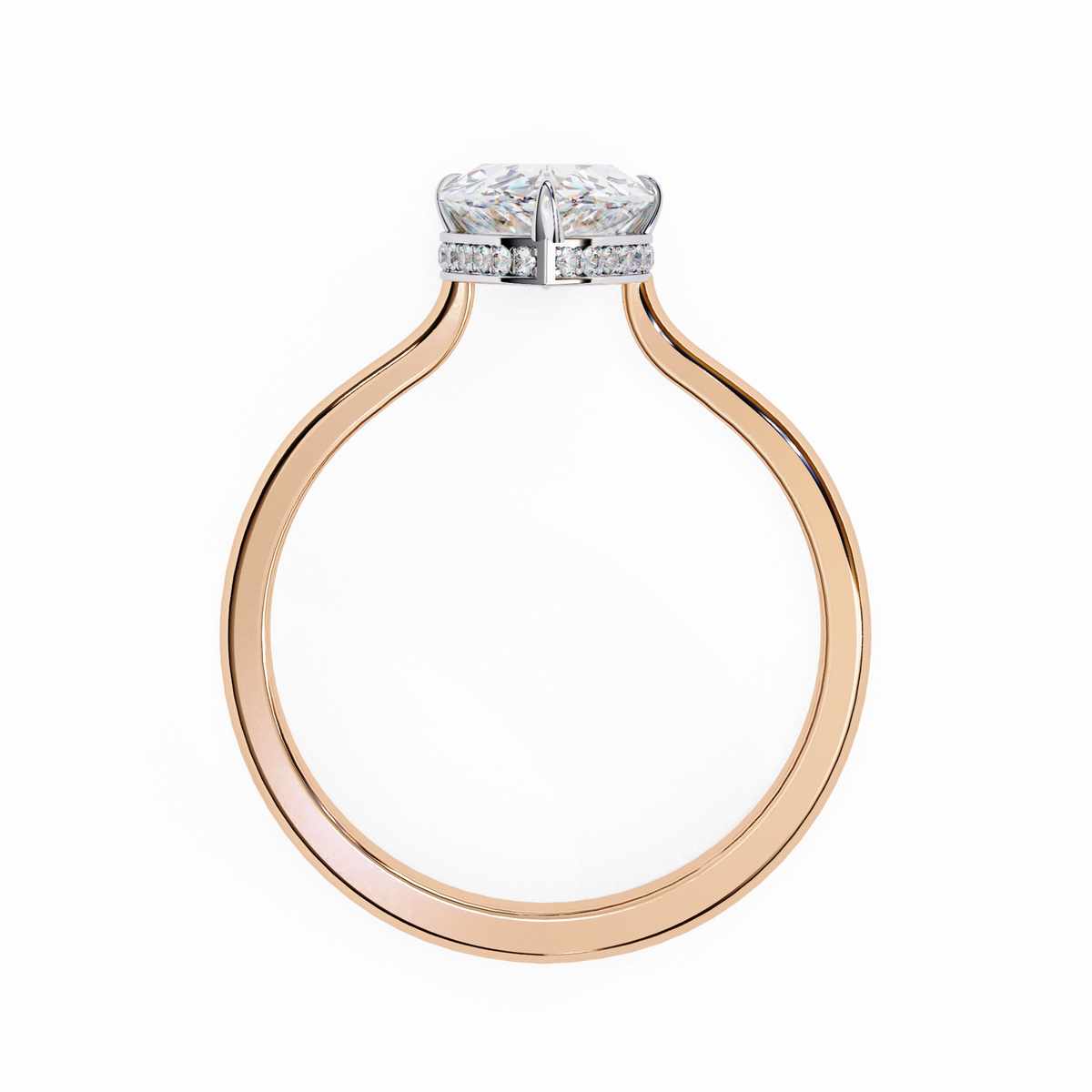 Timeless Teardrop Pear Lab Diamond Solitaire Engagement Ring - View 9