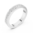 Modern Round Lab Diamond Channel Set Wedding Band - View 6
